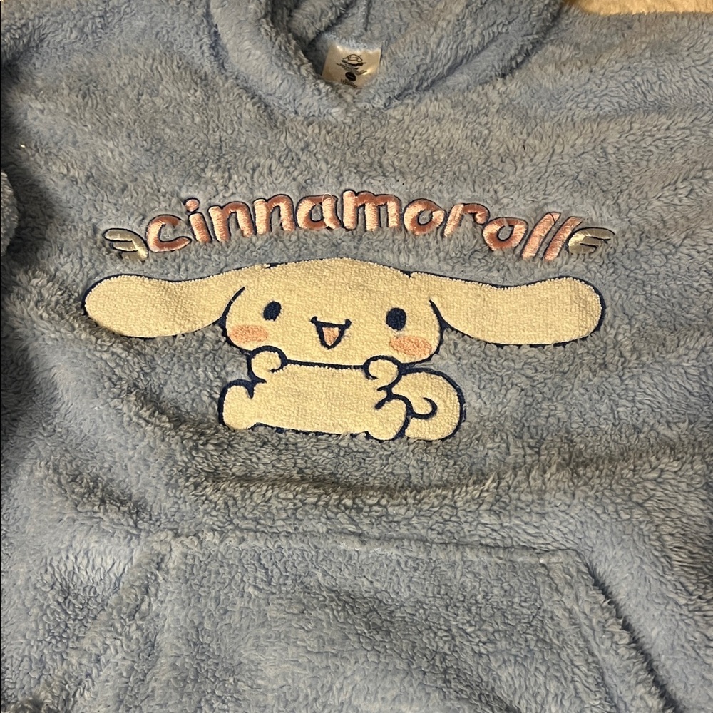Sanrio Blue Cinnamoroll plush soft hoodie